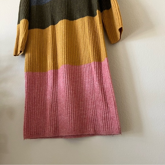 MADEWELL Colorblock Midi Sweater Dress in Coziest Yarn, size L - Picture 6 of 15